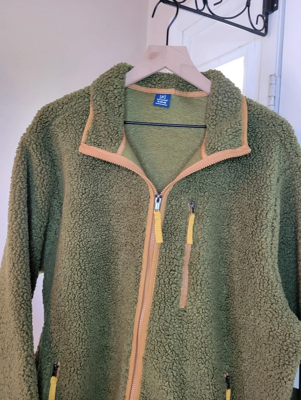 NEW George Full Zip Sherpa Forest‎ Olive Green One Pocket Jacket, Size Mens XL